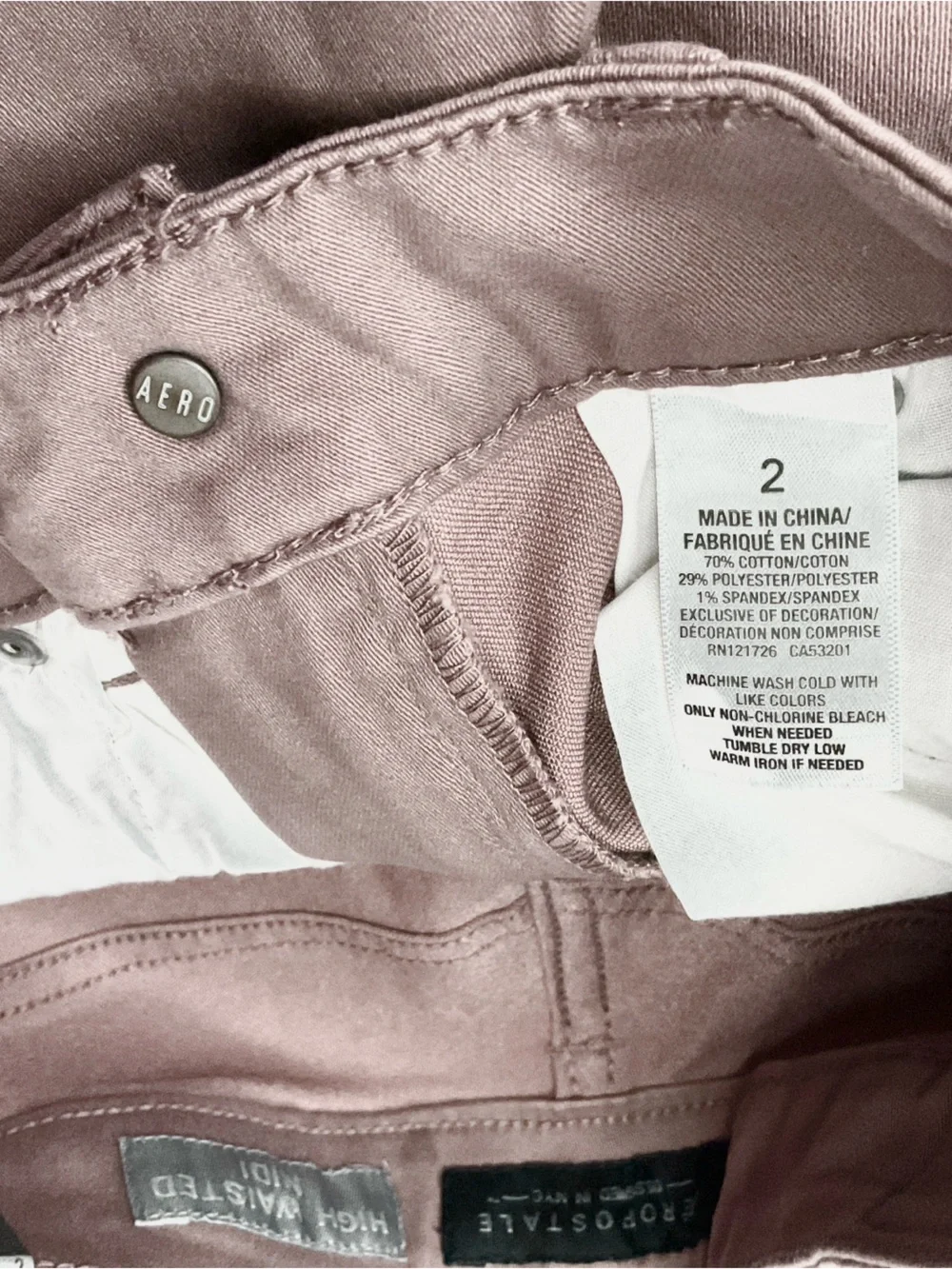 Aeropostale Mauve/Taupe Denim Shorts